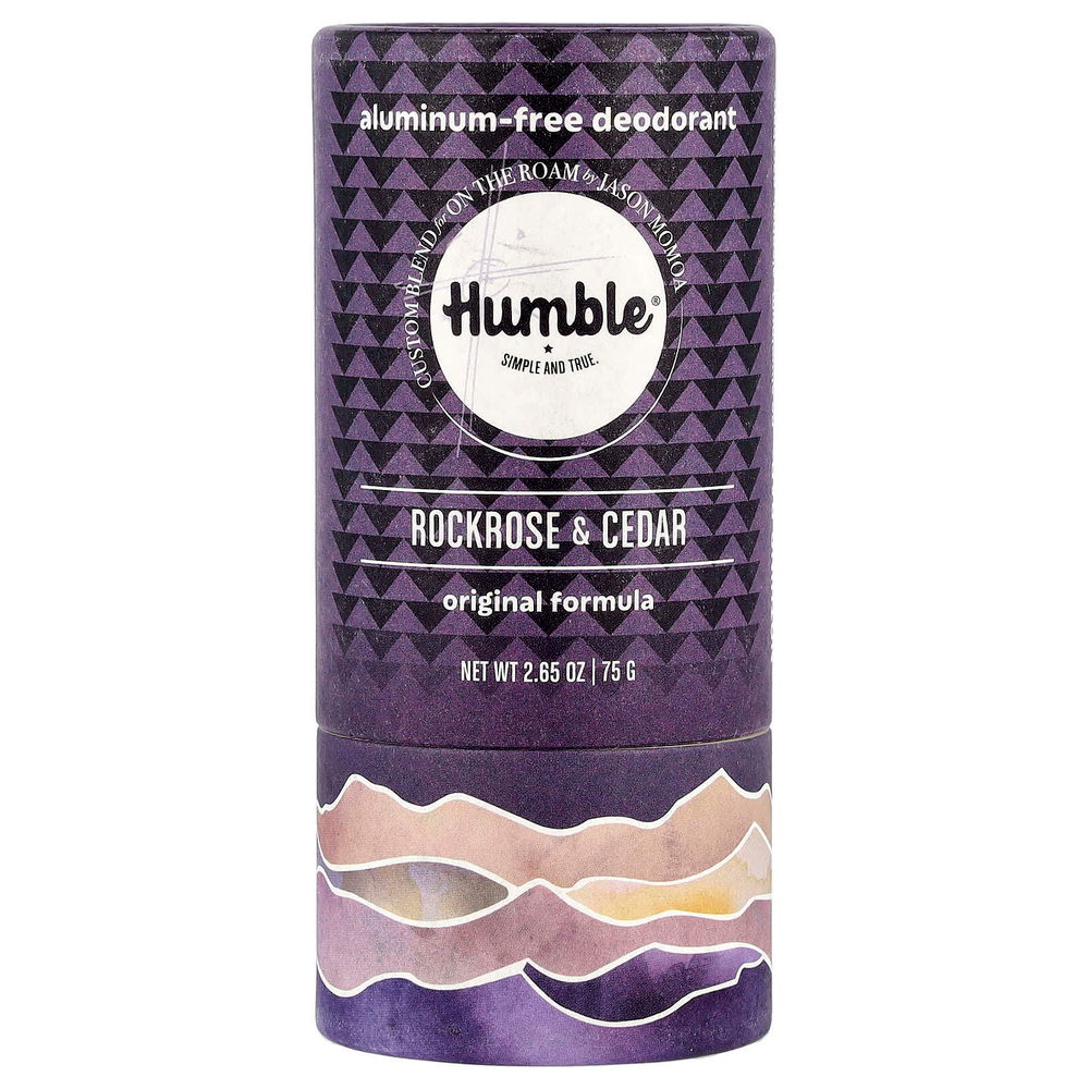 Humble Brands, Дезодорант без алюминия, каменная роза и кедр, 75 г (2,65 унции)