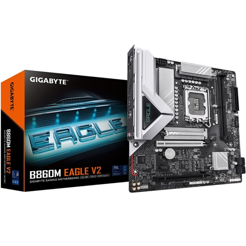 Материнская плата GIGABYTE B860M EAGLE V2 (LGA1851/B860/2xDDR5/2xPCI-Ex16/2xM.2/SB7.1/GLAN/DP/HDMI/mATX)