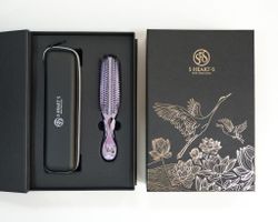 S-HEART-S Подарочный набор с расческой PREMIUM и чехлом (Фиолет с длинной ручкой)