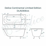 Ванна Delice Continental Limited Edition Elite DLR230644 165х70 белая
