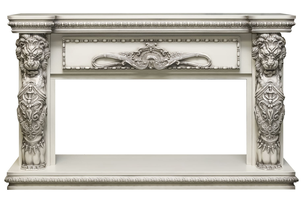 Каминокомплект Windsor 42 - Слоновая кость с темной патиной с очагом Vision 42 LOG LED