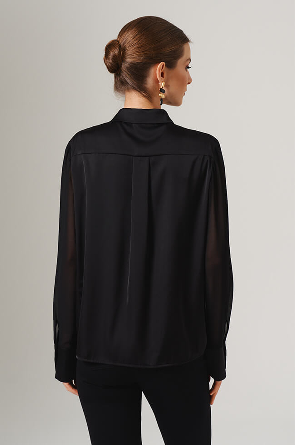 23090 Блузка женская (черный)