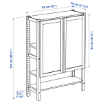 Комбинация для хранения - IKEA IVAR/ИВАР ИКЕА, 89х30х124 см, сосна/черный