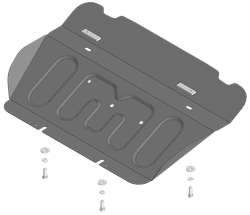 Защита радиатора. 2 мм, Сталь. для Changan Hunter Plus 2023-н.в., Motodor.77213