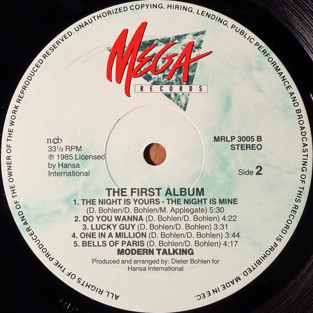 Modern Talking ‎– The 1st Album (Скандинавия 1985г.)