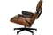 Кресло с оттоманкой Eames Lounge Premium, коричневая кожа