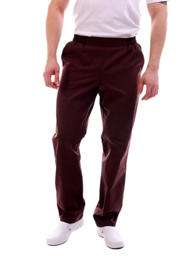 Брюки медицинские мужские Доктор стиль Комфорт с поясом на резинке, василек, 46