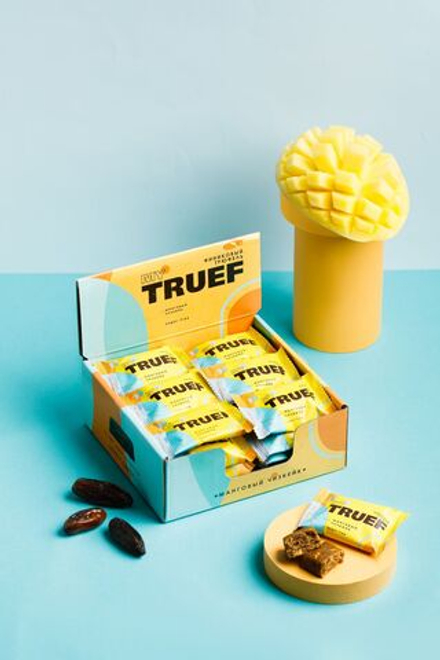 Трюфель финиковый Манговый чизкейк / 360 г / 24 конфеты / шоу-бокс / ТМ MyTruef