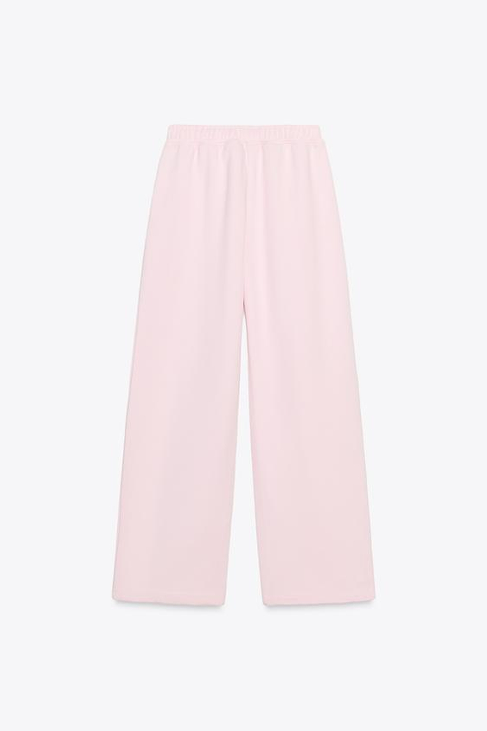 ZARA БАЗОВЫЕ ПРЯМЫЕ БРЮКИ ИЗ МЯГКОЙ ТКАНИ, РОЗОВЫЙ