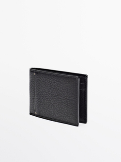 Massimo Dutti Кожаный кошелек, черный