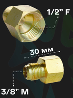 Штуцер переходной DJ папа М 3/8" SAE - мама F 1/2" SAE