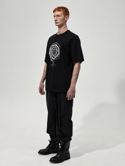 Футболка с принтом "Некому березу заломати". Черная