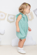 КР 6408/мятный зеленый,крапинки к361 полукомбинезон для девочки