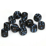 Chessex 12-D6 set (16mm) - Speckled Blue Stars