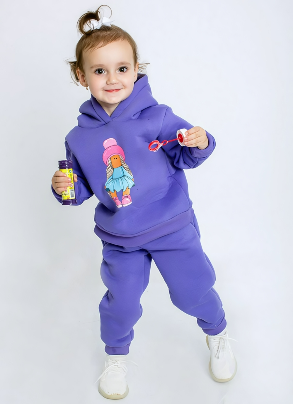 Костюм для девочек (джемпер+брюки) КМ-838/2 "Пупсан-2" р.116 сиреневый (Ивашка)