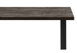 Стол деревянный Woodville Лиман 117 х 77 бетон темный, черный матовый, ножки черные