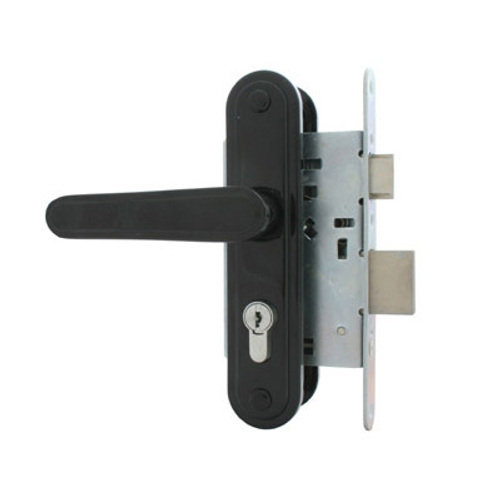 Замок врезной Д-град Зенит ЗВ 4-3.03 черный с/руч цилиндровый  м/о 55  /2584