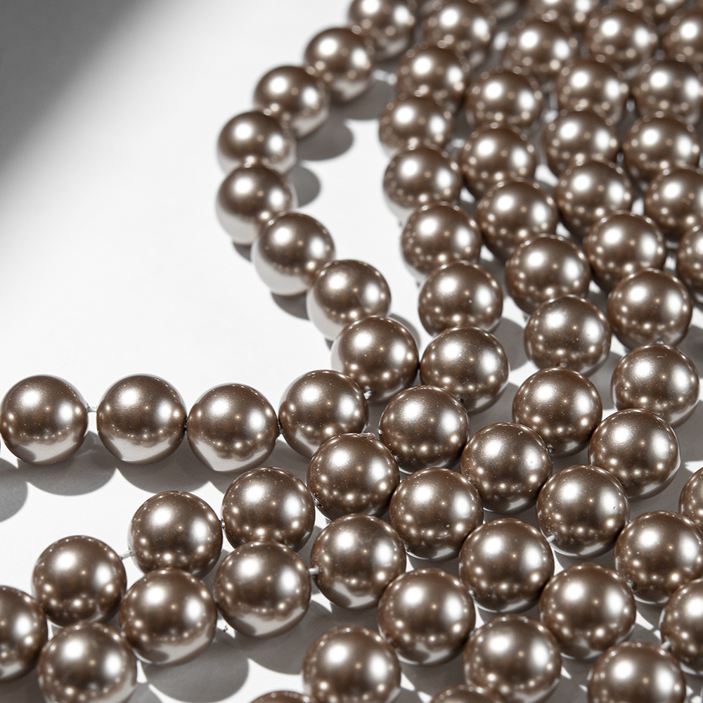 Хрустальный жемчуг, оттенок "Antique", шар 12мм, улучшенное покрытие
