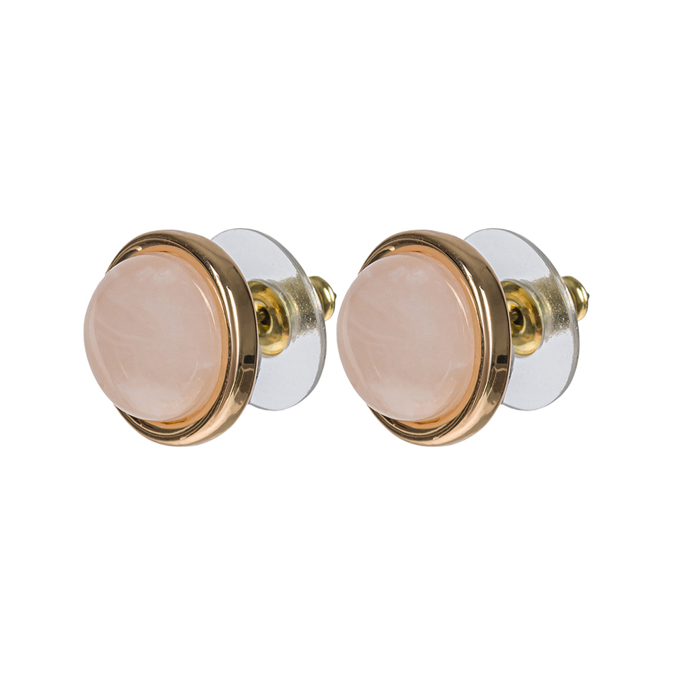 Серьги пусеты Fiore Luna ROSE QUARTZ LE1108 R/G