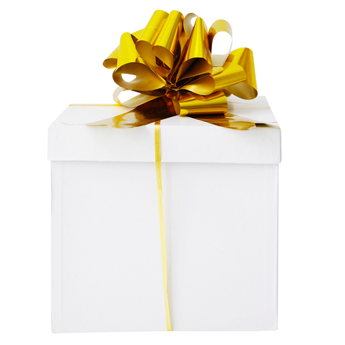 Подарочный Бант-шар "Металлик" Золотой 5 см d-14,5 см