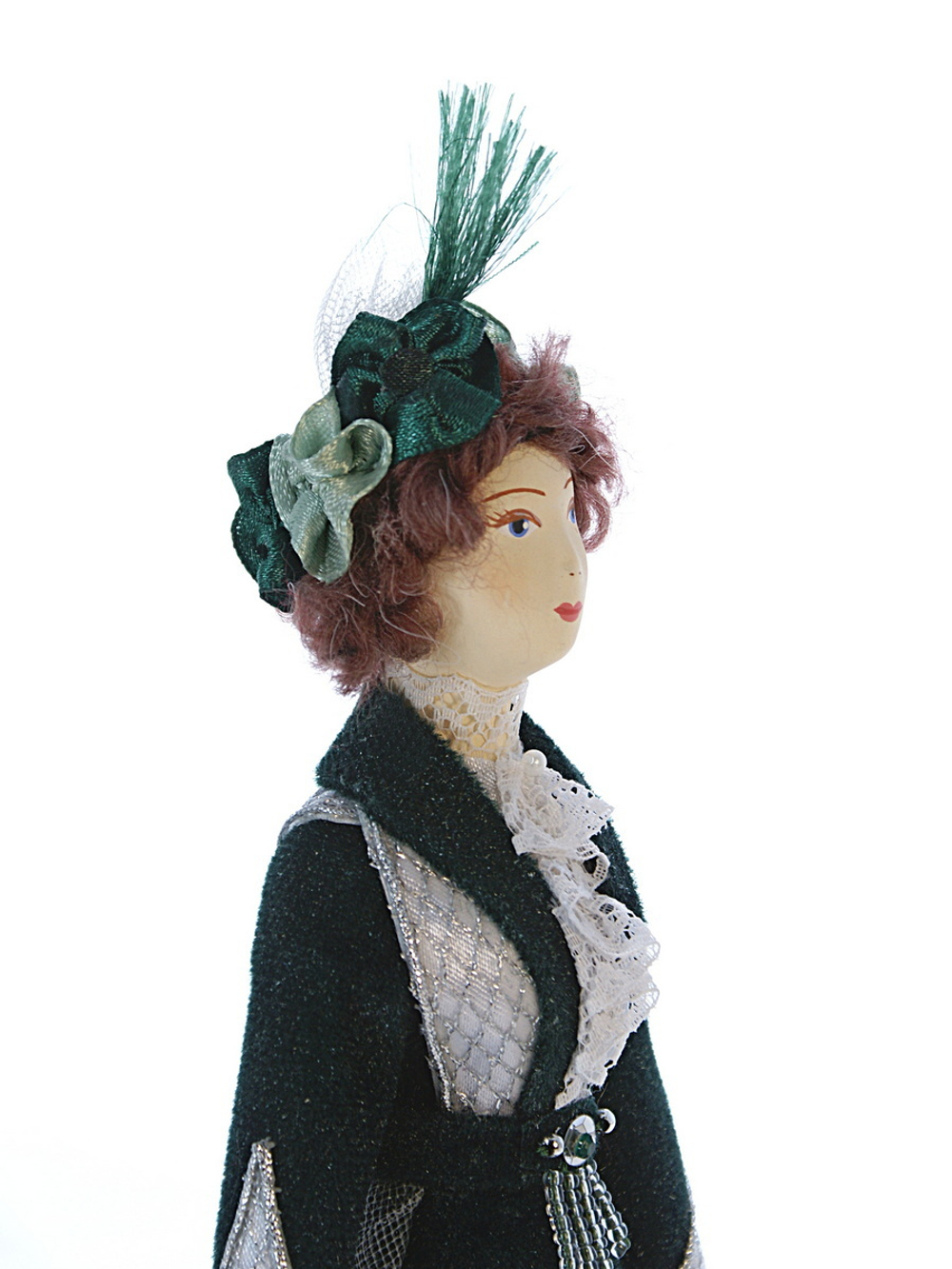 Кукла коллекционная в женском дворянском костюме к. 19 века