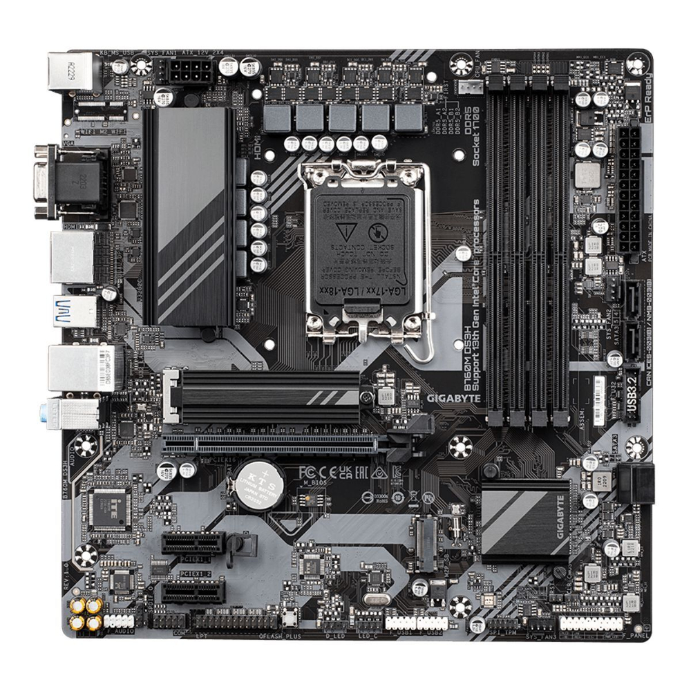 Материнская плата GIGABYTE B760M DS3H, LGA1700, DDR5, mATX