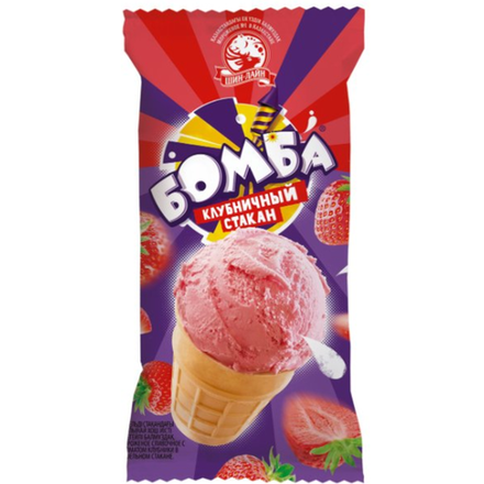 Мороженое Бомба Клубника 90 гр