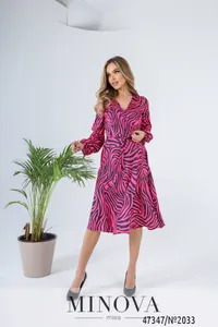 Платье 2033-розовый Minova