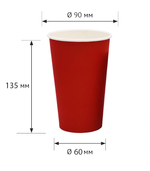 Кофе стакан красный однослойный 400мл
