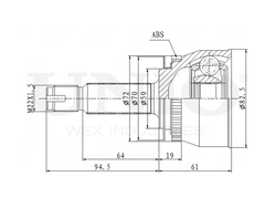 ШРУС внешний UNIO CVJ-20119