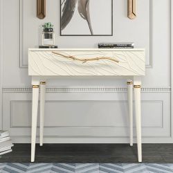 Консоль Арт Колор leaves Классик Голд Кремовый белый