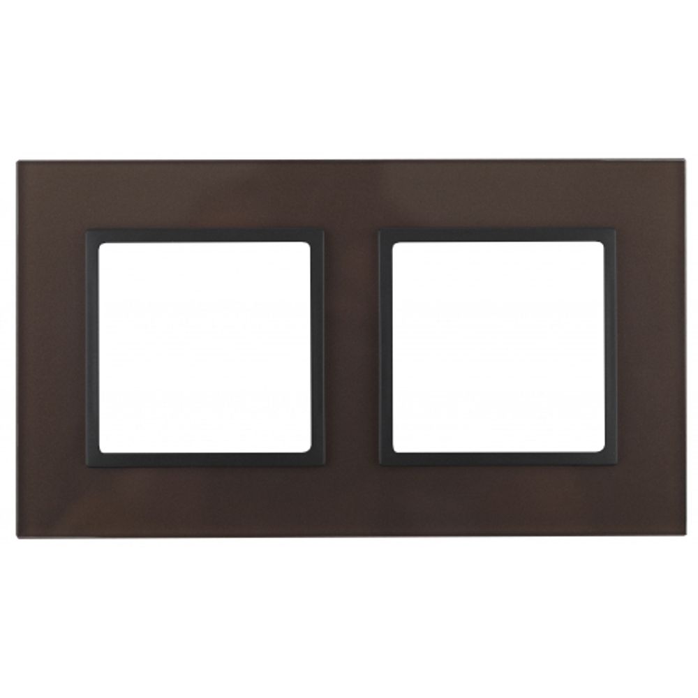 14-5102-13 ЭРА Рамка на 2 поста, стекло, Эра Elegance, бронза+антр
