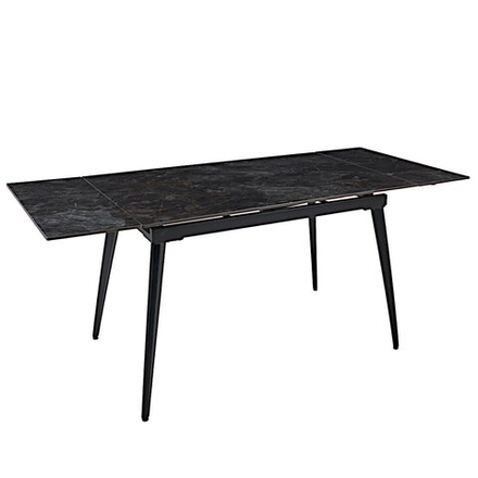 Стол керамический LA ALTA DENVER UMBER GLOSS 120, каркас черный