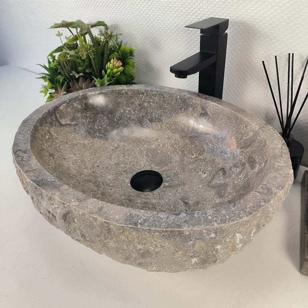 Раковина из мрамора Erozy Grey EM-64749 51*41*15 0188