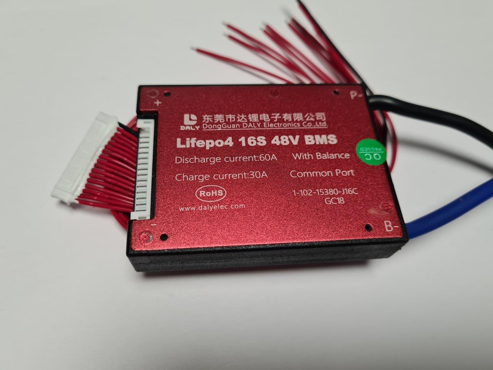 Плата контроля BMS LiFePO4 16S 48V 60A