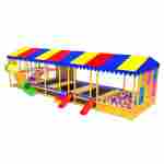 Детский игровой лабиринт с крышей «Станция радости» 10×3,69×3,3 м
