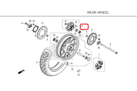 42615-K87-A00. FLANGE SUB ASSY., RR. FINAL DRIVEN