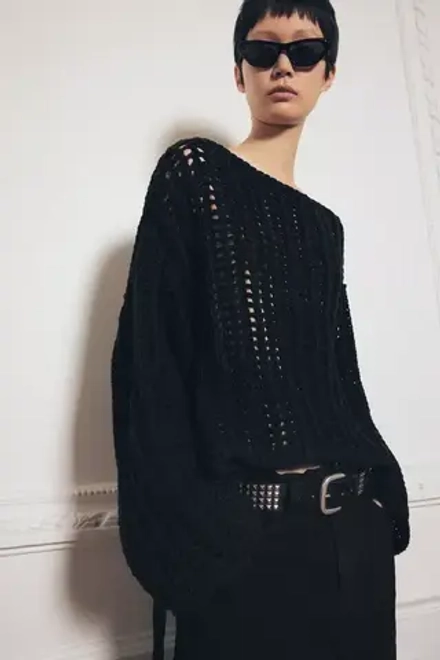 ZARA СВИТЕР, ЧЕРНЫЙ