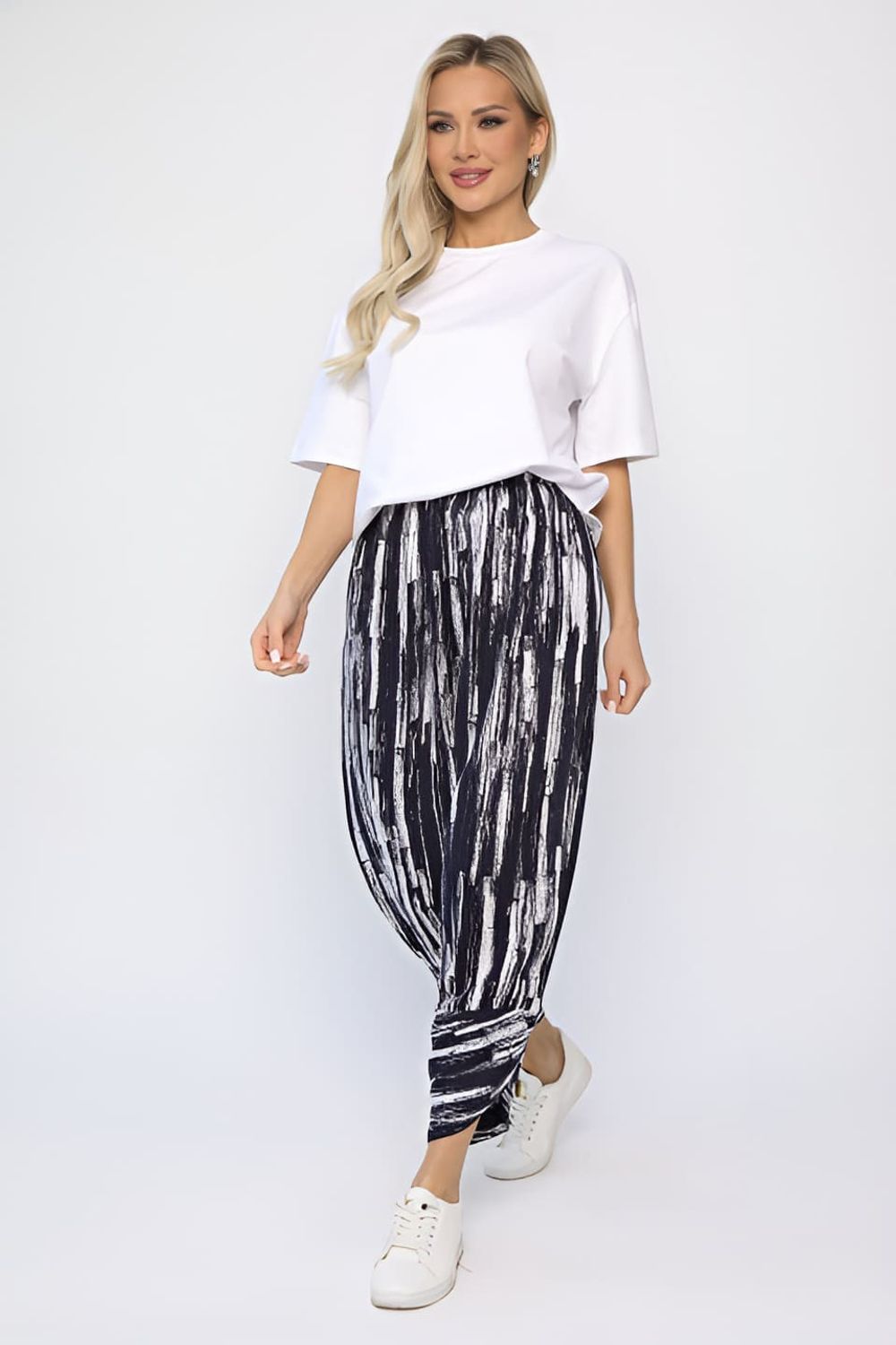 Брюки бохо (синие/полоска) Б13703-10М LT Collection