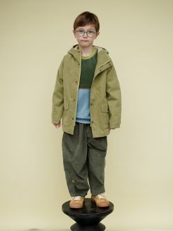 Парка c флисом оливка