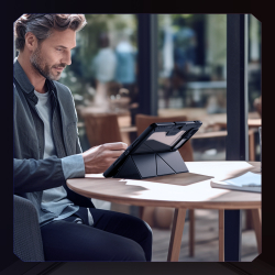 Чехол книжка для планшета Xiaomi Pad 8 и 8 Pro, серия Bumper Pro Case-Multi Angle Folding Style, многофункциональный складной стиль от Nillkin