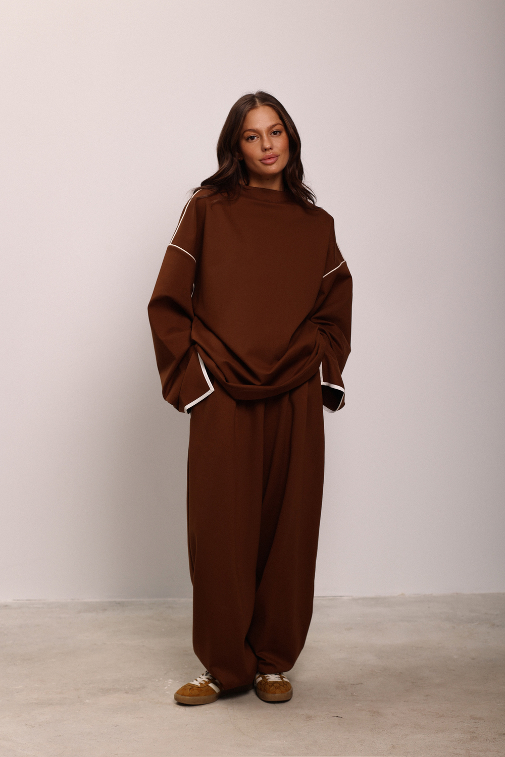 Брюки бананы из джерси