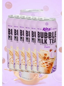 Молочный чай Бабл Ти со вкусом Таро 490 мл * 6 шт