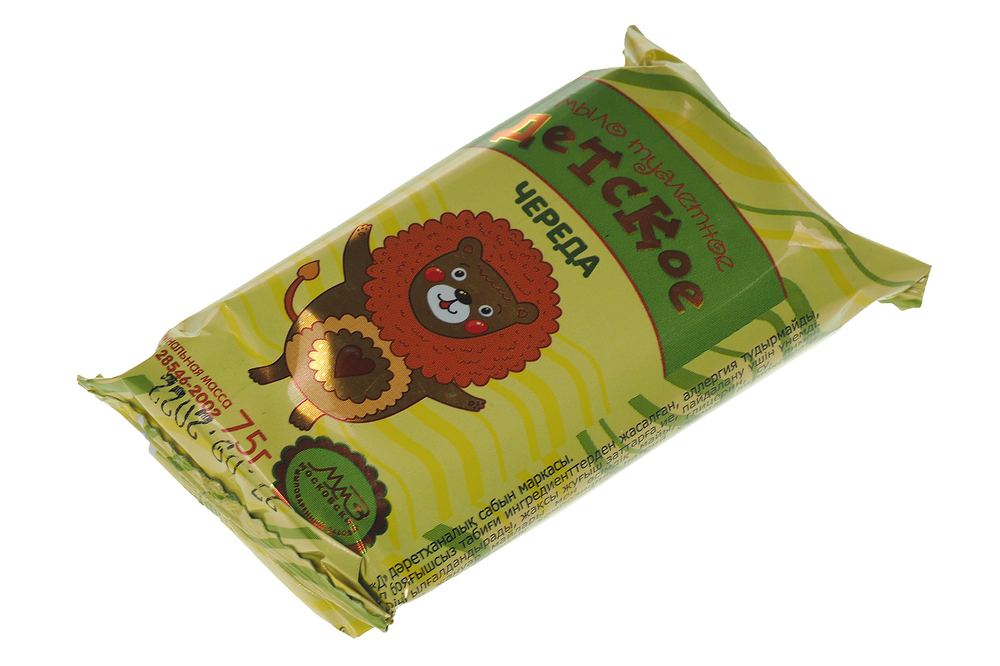 Мыло туалетное Детское 75г с чередой ММЗ