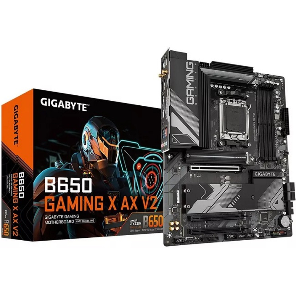 Материнская плата GIGABYTE B650 GAMING X AX V2 (AM5/AMD B650/4xDDR5/3xPCI-Ex16/3xM.2/SB7.1/Wi-Fi/BT/GLAN/DP/HDMI/ATX)