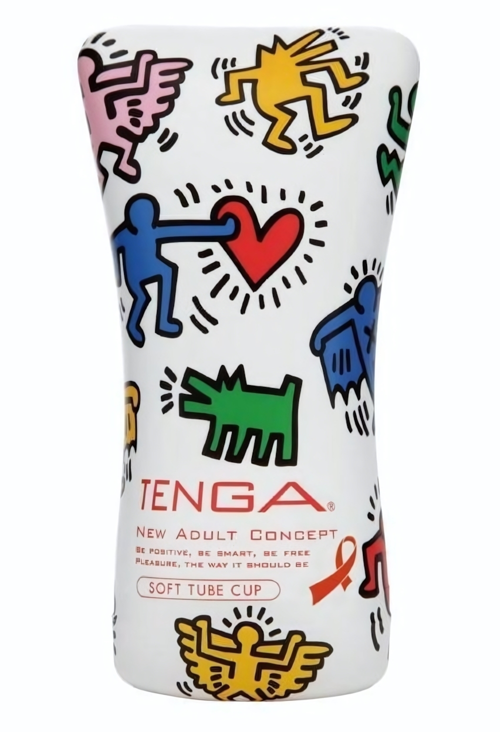 Мастурбатор-туба Keith Haring Soft Tube CUP (Цвет: разноцветный)