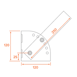 Кронштейн универсальный для консольного светильника К1Н-0-0,25-БМ