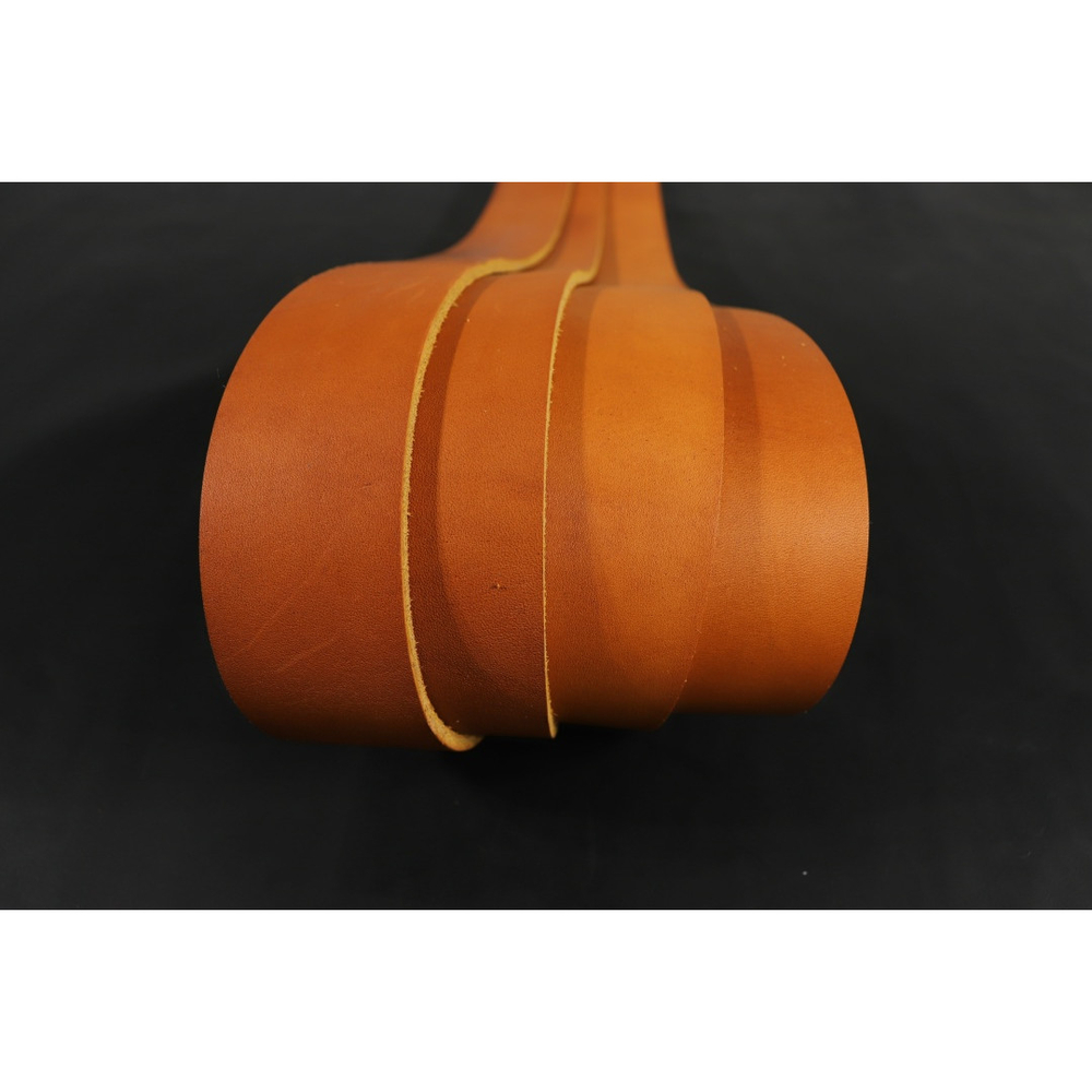 Ременная заготовка рыжая с жировой отделкой