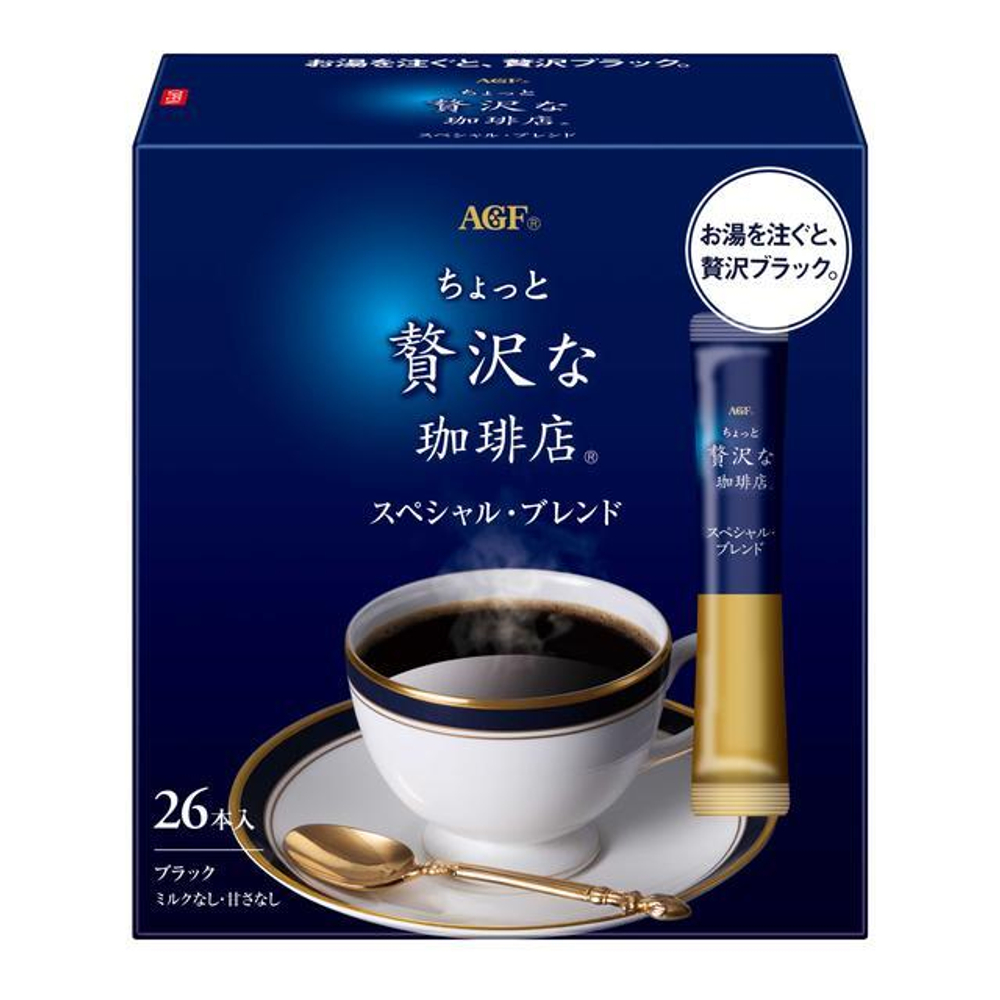 Кофе растворимый AGF Роскошная кофейня особая смесь, в стиках, 26x2 г