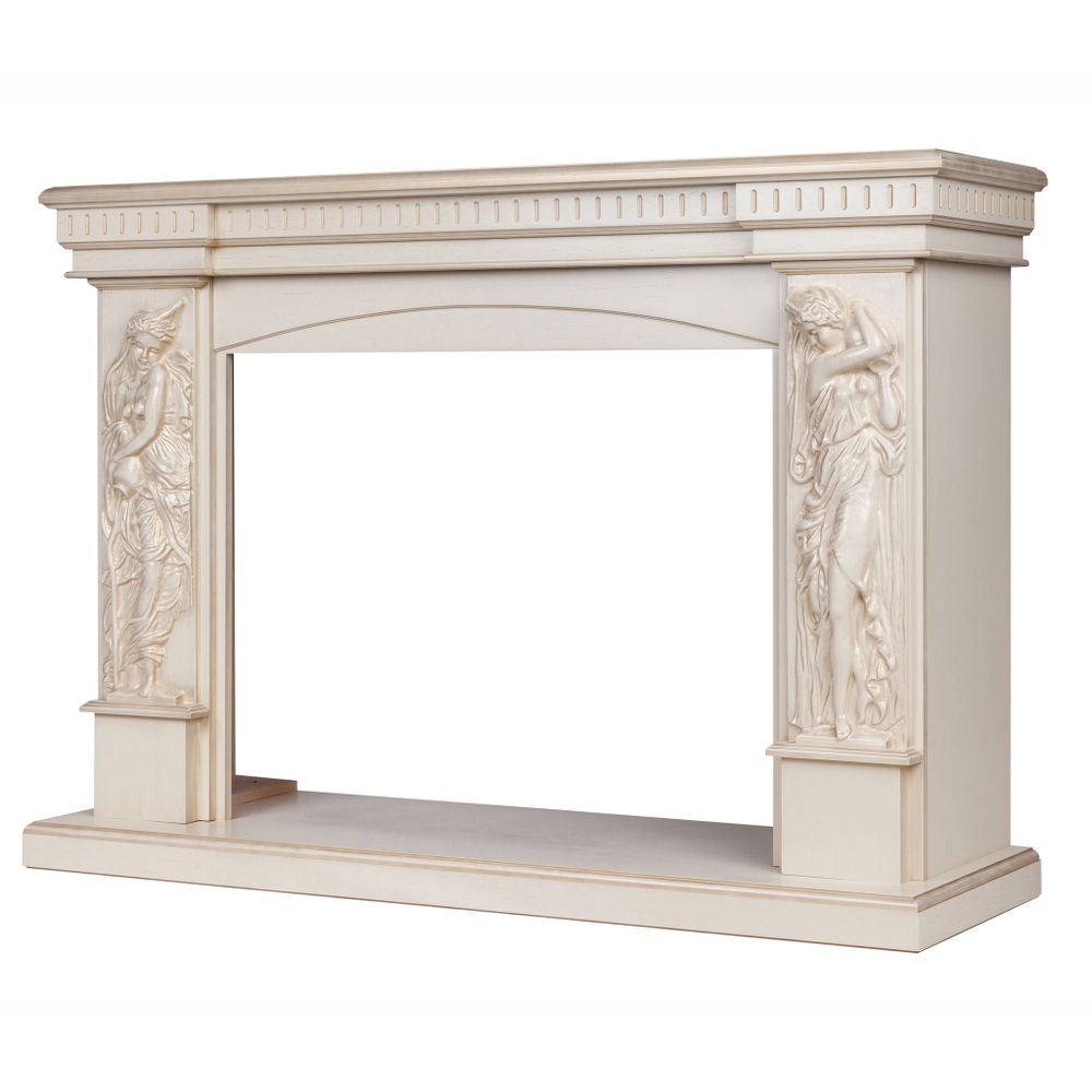 Портал Real Flame Diva 33 WT Белый дуб с золотой патиной